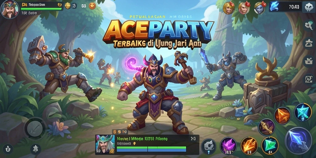 Screenshot gameplay ACEPARTY menampilkan aksi epik dan petualangan seru dalam MMORPG.