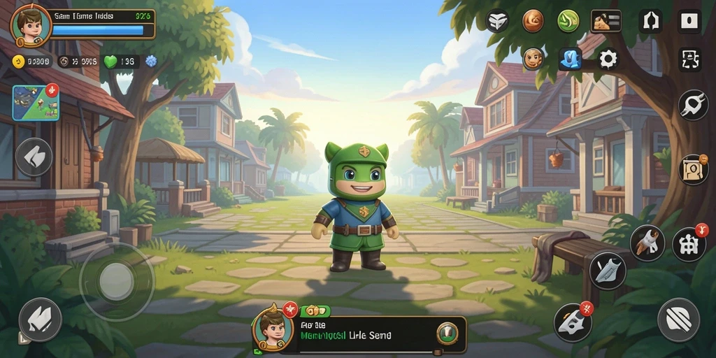 Screenshot gameplay API288 yang menunjukkan suasana santai dan kemajuan permainan.