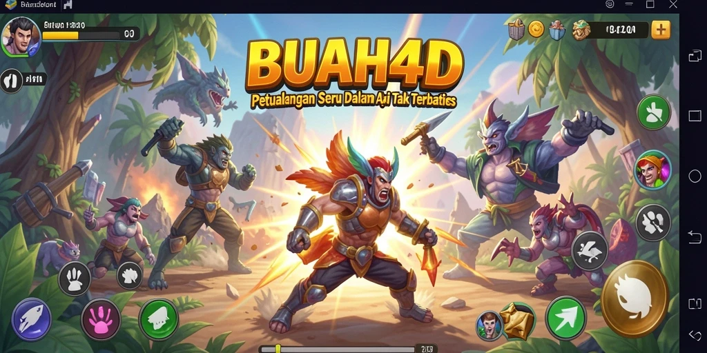 Tampilan menarik dari gameplay BUAH4D yang penuh aksi.