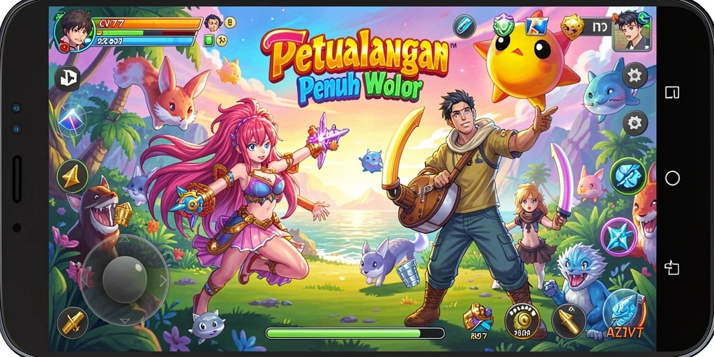 Tampilan menarik dari CV777 dengan karakter anime yang keren.