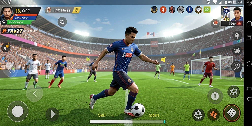 Screenshot gameplay FAV77 dengan aksi olahraga seru.