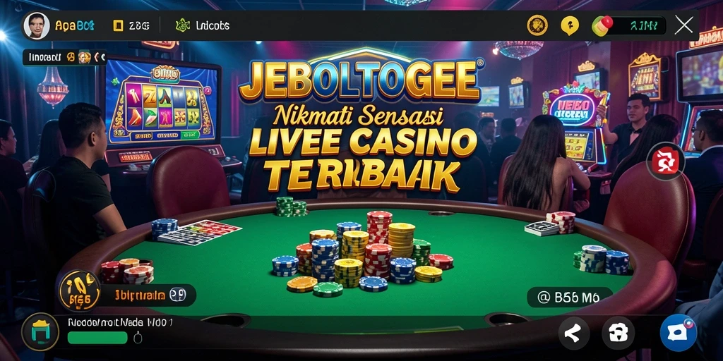 Tampilan permainan Live Casino yang mendebarkan di JEBOLTOGEL.