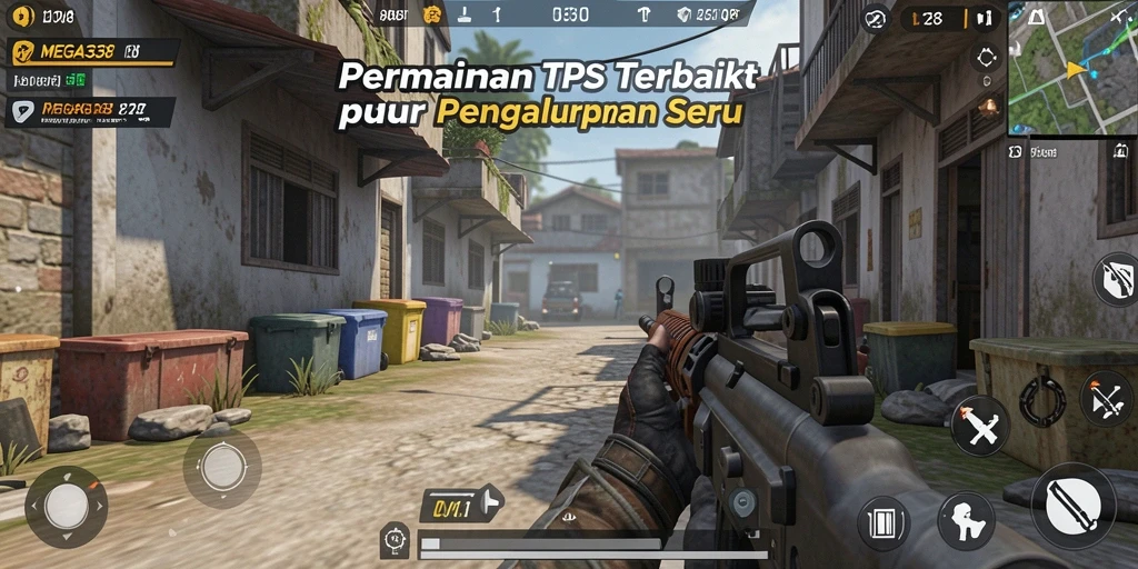 Tampilan aksi mendebarkan dalam game TPS MEGA338.