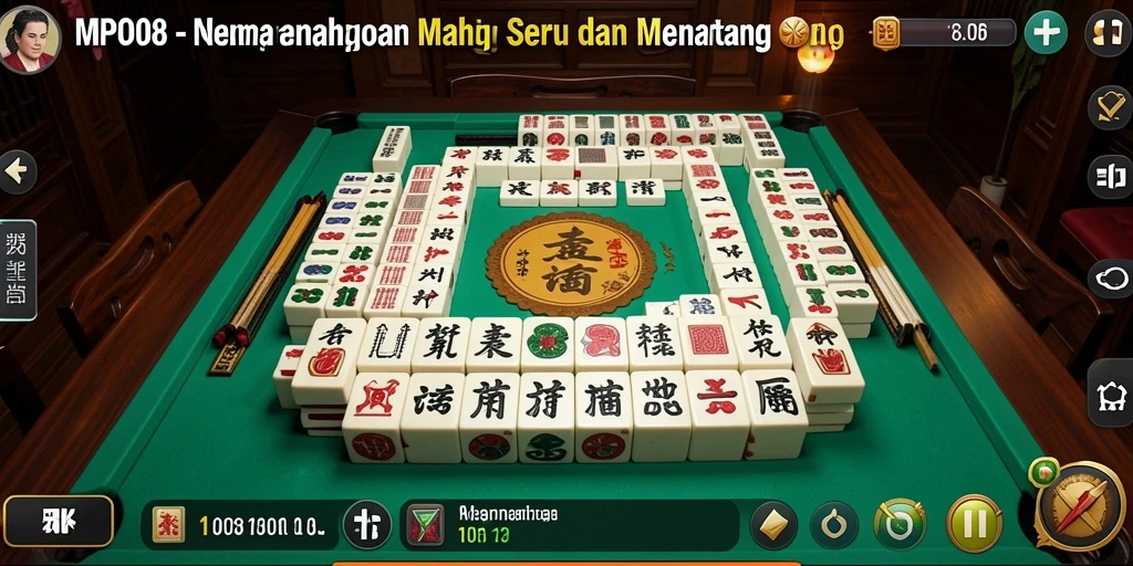 Screenshot menunjukkan gameplay Mahjong yang menarik.