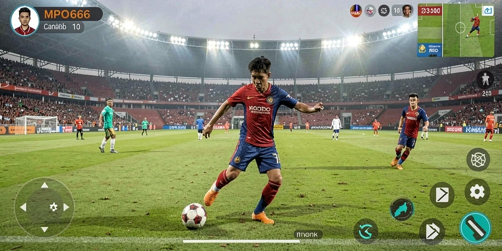 Tampilan aksi seru dalam pertandingan sepak bola MPO666.