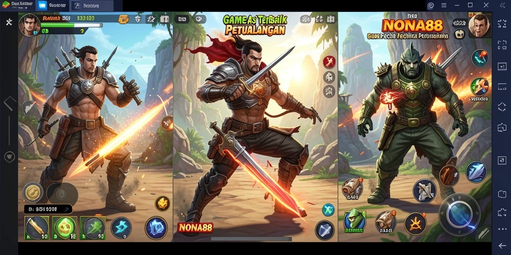 Tampilan gameplay NONA88 yang penuh aksi dan tantangan.