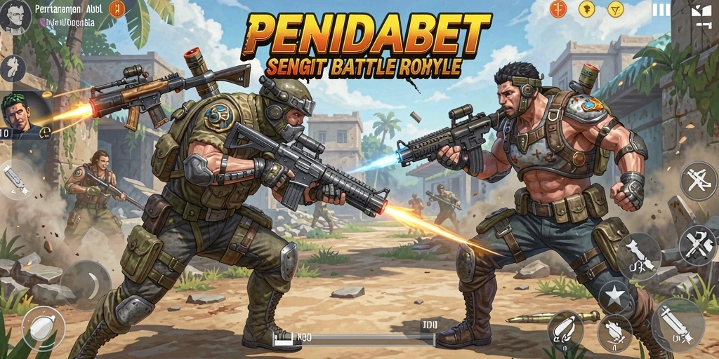 Gameplay mendebarkan dari pertarungan Battle Royale di PENIDABET.