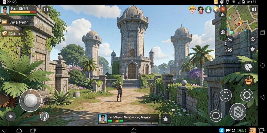 Screenshot PP123 menampilkan aksi seru dalam permainan Tower Defense.