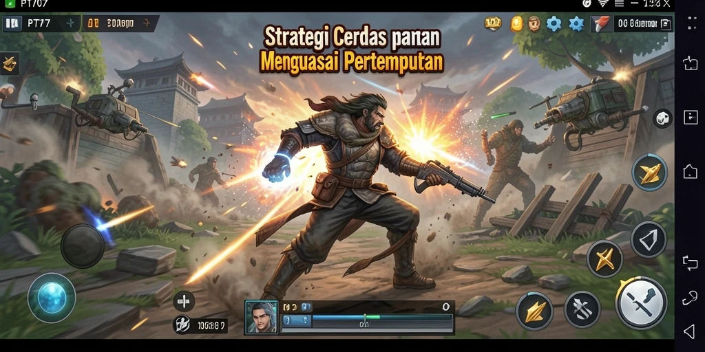 Tampilan gameplay PT707 dengan strategi mendalam dan pertempuran seru.