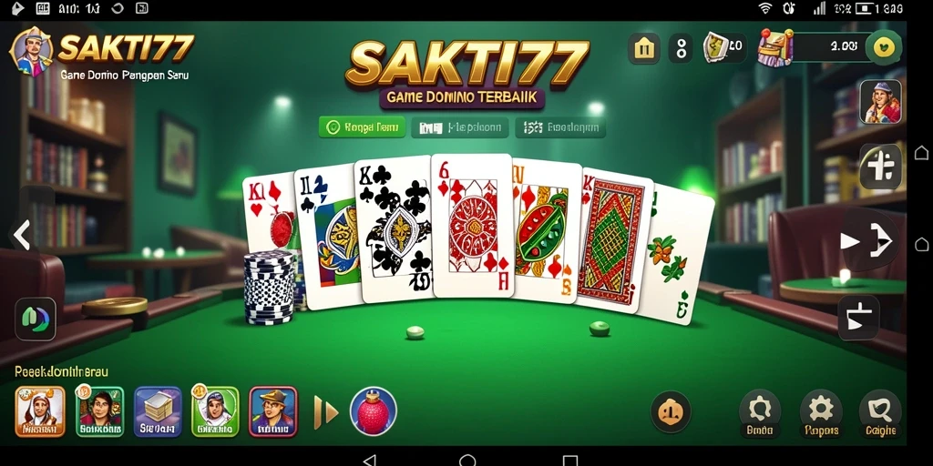 Screenshot menunjukkan pemain sedang asyik bermain Domino.