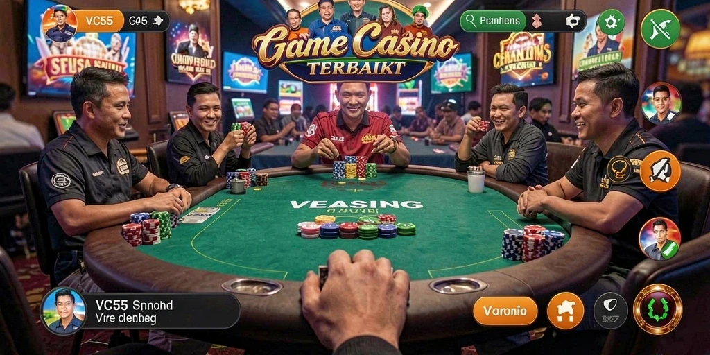 Gameplay seru dan interaksi langsung di VC55 Live Casino.