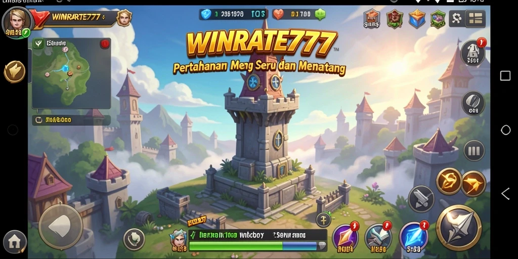 Tampilan menarik dari gameplay Tower Defense di WINRATE777.