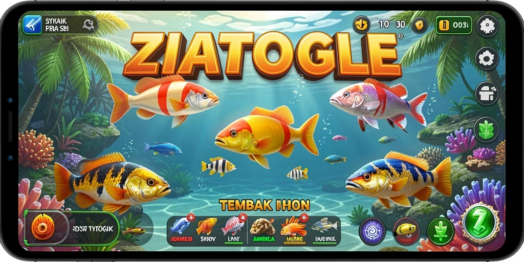 Tampilan gameplay seru Tembak Ikan di ZIATOGEL.